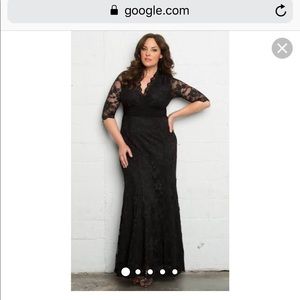 Lace evening gown